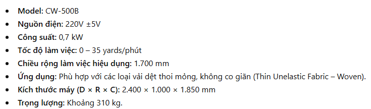 Máy kiểm tra lỗi vải đối với vải Woven XINGLIWEI - thông số kỹ thuật 1